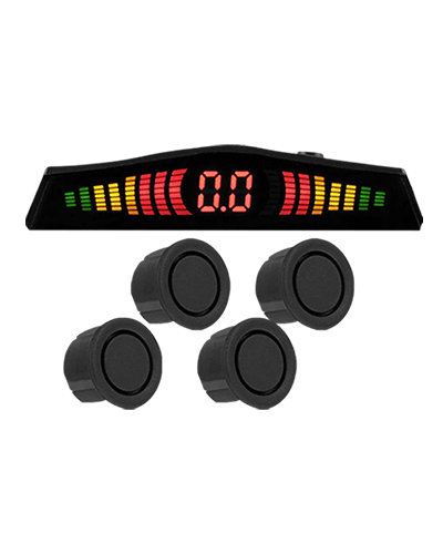 Detalhes do produto Sensor de Estacionamento Ré 4 Sensores Display Led E Sinal Sonoro - Preto